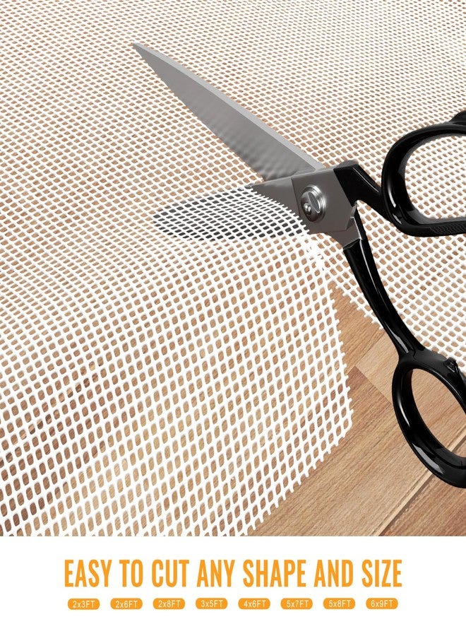 وسادة سجاد سيليكون مانعة للانزلاق من كومفي باد، وسادة سجاد سميكة مضادة للانزلاق، حصائر سجاد تحت السجاد للأرضيات الخشبية، تحافظ على السجاد في مكانه - 2 × 3 قدم - Image 2